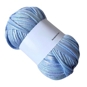 Handmade <b>100</b>% <b>Polyester</b> Eco-Friendly Slub <b>Yarn</b> Crochet Bags Wholesale 100g 2cm <b>Yarns</b> Fabric Strips Segmental Dyed Fancy Weaving - Product Image 3