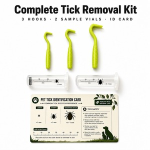 Set Completo di Strumenti Sicuri in Plastica per la Rimozione di <span class=keywords><strong>Zecche</strong></span> per Animali Domestici, Design Senza Spremitura, per Cani e Gatti, 3 Misure, con Custodia e Tubi Campione - Product Image 4