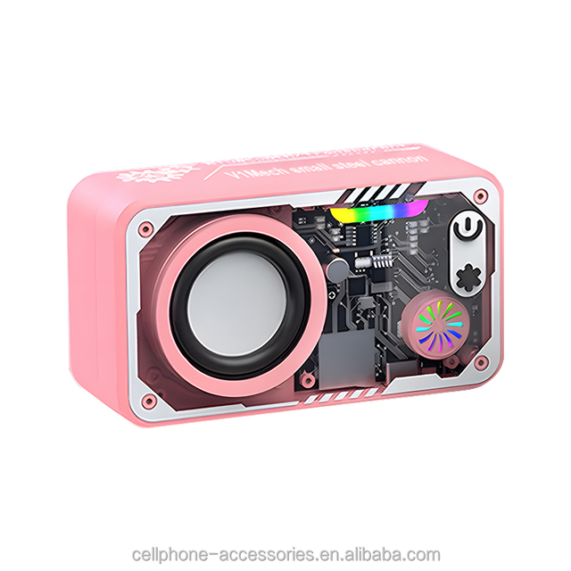 Transparent High-quality Wireless for 5.3 Speaker with RGB Light Battery IPX4 Waterproof for Outdoor Parties