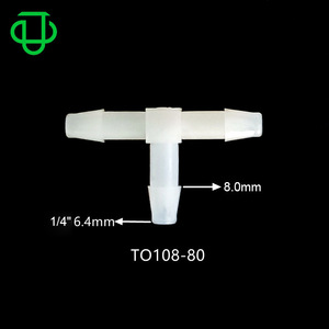 Conector en T de Plástico PVDF de 6.4mm para Distribución de Agua y Aire, Resistente a Ácidos y Álcalis - Product Image 2