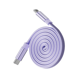 AWELL 240W Magnetic Self-coiling <b>USB</b>-<b>C</b> <b>Cable</b> Braided Flat Fast <b>Charging</b> <b>Cable</b> 1M - Product Image 4