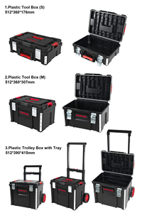 Vertak <b>3</b> Layer Professional Wheel Tool Case <b>Storage</b> Cart <b>Plastic</b> Trolley Box Set TH6302224 Wheel Tool Case TH6302224 - Product Image 4