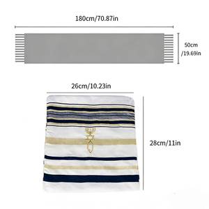Châle de <span class=keywords><strong>prière</strong></span> messianique juif-chrétien Nouvelle <span class=keywords><strong>Alliance</strong></span> Tallit 72x22 pouces avec sac en polyester imprimé - Product Image 6