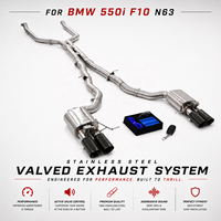 Système d'échappement sport en acier inoxydable avec soupape pour BMW 550i F10 N63, silencieux de haute qualité, pièces de performance automobile