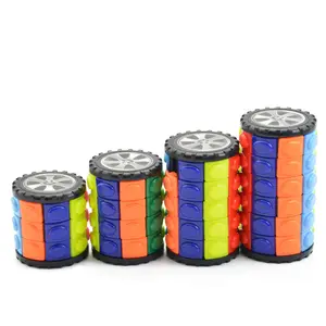 Three, four, five, sixth, Tower Cube, fun puzzle sliding wheels, smooth corn toyCube