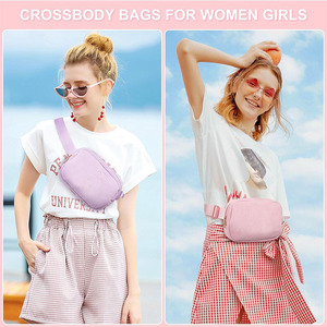 Custom Logo <b>Corduroy</b> Waist <b>Bag</b> Adjustable Running Belt Crossbody <b>Bag</b> Women Outdoor Travel Velvet Fanny Pack - Product Image 2