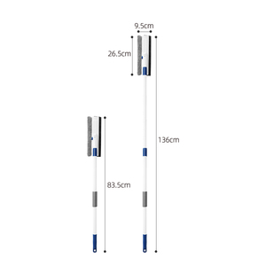 BOOMJOY Nettoyeur <span class=keywords><strong>de</strong></span> <span class=keywords><strong>vitres</strong></span> télescopique double face 2-en-1 avec raclette <span class=keywords><strong>de</strong></span> <span class=keywords><strong>nettoyage</strong></span> et microfibre, manche en plastique - Product Image 3