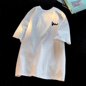 Nouveau T-shirt tricoté surdimensionné pour homme 2025 – Respirant, doux, en pur coton, col uni brodé, haute qualité, décontracté - Product Image 5
