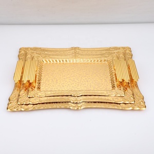 ถาดเสิร์ฟอาหารโลหะแนววินเทจใช้ซ้ำได้สำหรับตกแต่ง - Product Image 1