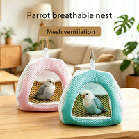 Nid d'oiseau en maille respirante pour perroquet, hamac suspendu d'été, lit de repos pour perruche, agapornis, conure solaire, petits perroquets