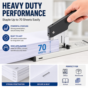 Vente en gros de fournitures de reliure de bureau <span class=keywords><strong>Agrafeuse</strong></span> de reliure de livres jumbo manuelle grande taille 100 feuilles <span class=keywords><strong>Agrafeuse</strong></span> à usage intensif - Product Image 3