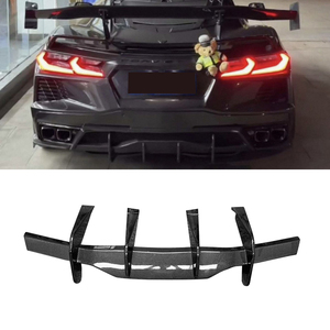 Diffuseur de pare-chocs arrière en fibre de carbone véritable pour <span class=keywords><strong>Chevrolet</strong></span> C8 Stingray 2020 et plus, 2 portes, <span class=keywords><strong>Targa</strong></span> Top Coupe, pièces de haute qualité - Product Image 1