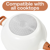 Batterie de cuisine antiadhésive multifonctionnelle de haute qualité en aluminium moulé sous pression Wok antiadhésif à chauffage rapide