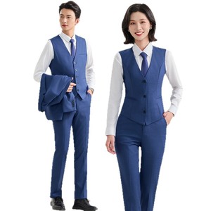Byd Work Suit Set Misty Blue Unisex Business Formal Wear Fall 2025 Comfortable Uniforms For Men Women - Product Image 5