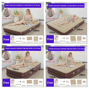 Lit pneumatique autogonflant personnalisé en usine avec pompe intégrée, lit gonflable pliable pour dormir, <span class=keywords><strong>matelas</strong></span> pneumatique à flocage en PVC - Product Image 5