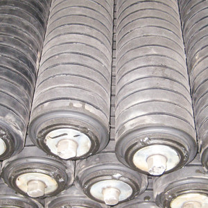 OEM ODM High Quality <strong>Rubber</strong> Buffer <strong>Roller</strong> Impact Idler <strong>Roller</strong> For Belt Conveyor - Product Image 2