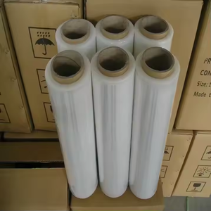 Alta calidad, 20 pulgadas de ancho, película de plástico <span class=keywords><strong>PE</strong></span>, paleta de fábrica, Material de embalaje usado a mano, envoltura elástica