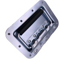 Poignée encastrée à ressort en métal avec poignée en caoutchouc pour flight case, enceinte et road box