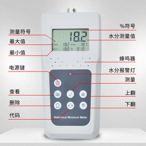 KMS800H Forage <b>Moisture</b> <b>Meter</b> 0-84% Accuracy 0.5 Plastic Portable Hay Straw Alfalfa <b>Moisture</b> Analyzer - Product Image 1