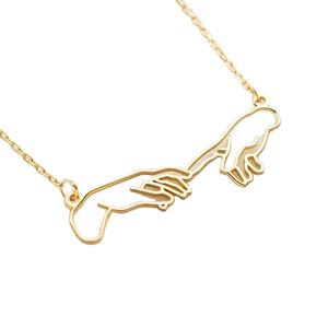 Collier Renaissance en acier inoxydable plaqué or 18 carats, sans ternissement, bijoux faits à <span class=keywords><strong>la</strong></span> main, <span class=keywords><strong>création</strong></span> de l'<span class=keywords><strong>Adam</strong></span>, vente en gros - Product Image 1