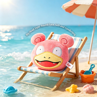 Pendentif en peluche Slowpoke, breloque de sac en forme de tête, porte-clés en peluche douce, poupée rose, cadeau pour enfants