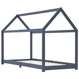 Precio de fábrica, cama de casa de madera de pino macizo para niñas y niños pequeños con cajón, cama de casa de madera para niños - Product Image 4