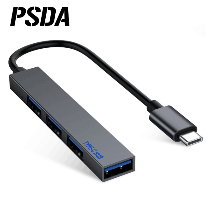 Сплиттер PSDA с 4 портами USB Type-C на USB 2,0, адаптер OTG для Macbook Pro iMac, аксессуары для ПК, ноутбуков