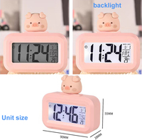 Réveil numérique mignon pour enfants avec veilleuse, en ABS, pour chambre et salon