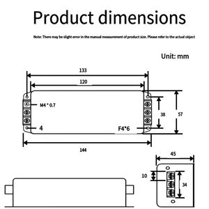 Filtre de puissance CA monophasé, filtre EMI à trois niveaux, bloc de bornes 220V CW4L3-3A/6A/10A/20A/30A-R, anti-parasitage CW4L3-30A-R - Product Image 6