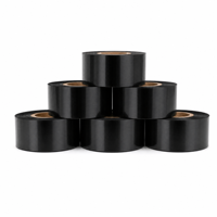 Ruban de marquage à chaud 25 mm x 100 m pour imprimante de codes HP241B, ruban noir pour codage à chaud