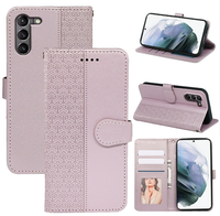 Étui portefeuille en cuir 3D Cube pour Samsung Galaxy S26 Plus S25 Edge S24 Ultra S23 FE S22 S21 S20 S10 S10E S9 S8 Flip Stand Cover
