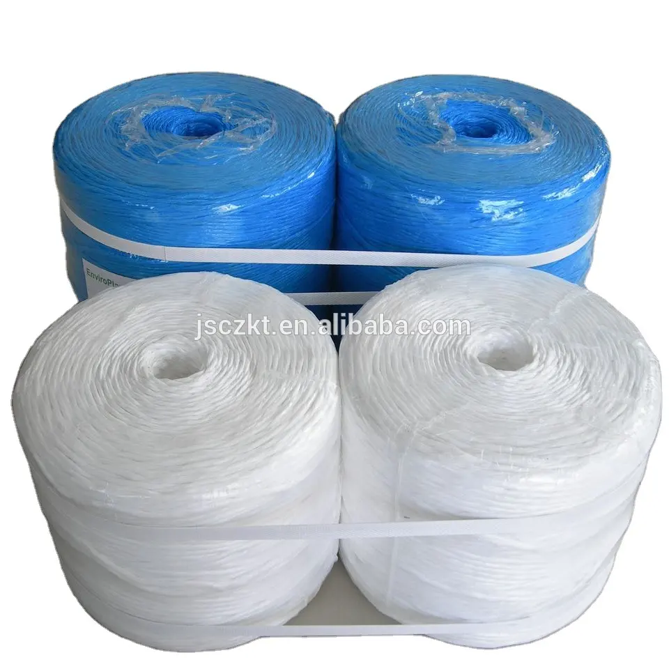 Polypropylene nhà kính trang trại vườn PP cà chua twine đóng gói dây quanh co fibrillated sợi quanh co chuỗi