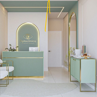 Comptoir de réception moderne personnalisé de petite taille pour bureau, hôpital, salon de beauté, hôtel