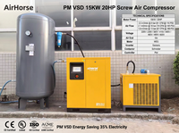 Compresseur à vis Equip 37KW 4,9-6,8m³/min 50HP avec VSD pour une production d'air accrue 75KW