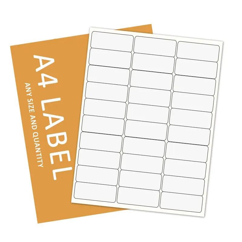 A4 Shipping Waterproof Printable Vinyl Self Adhesive A4 Sheets Size White Label Sticker Paper
