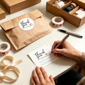 500pcs 1 Inch Customizable <b>Waterproof</b> Adhesive <b>Stickers</b> for Supermarket Packaging Synthetic Paper Small Business Use - Product Image 5