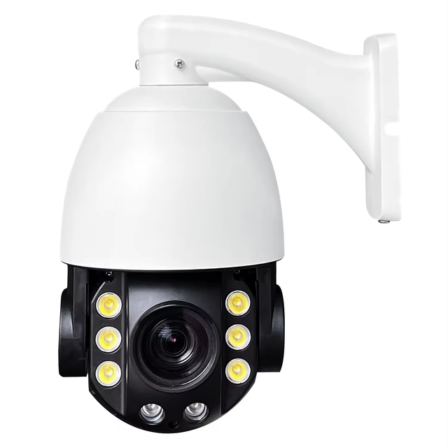 4K POE IP Auto Tracking PTZ Camera Smart Dual Light 20X Optical Zoom Auto AI Human Vehicle Detection IP66 H265+