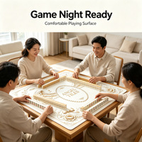 Tapis de mahjong américain à thème ailes d'ange, blanc et or, de luxe, antidérapant, insonorisant, pliable, pour soirées jeux féminines