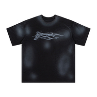 Lettre T-shirt à manches courtes Homme Street Niche Design Paint Tie-dye T-shirt graphique demi-manches T-shirts graphiques Homme