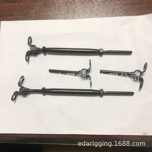 Conector Giratorio de Acero Inoxidable Eda 316 con Recubrimiento Negro, Adaptador de Terminal de Cable de 180 Grados - Product Image 1