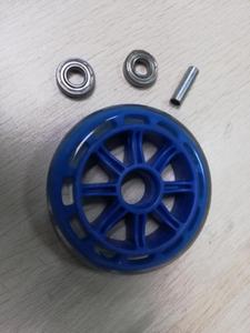 4 इंच 100 मिमी पारदर्शी पु पॉलीयूरेथेन ब्लू कैस्टर पहियों - Product Image 3