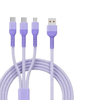 Câble de transfert de charge rapide 66W 2.4A nouveau style de câble de données flexible pour chargeur rapide 3 1 câble USB plusieurs couleurs pour iOS