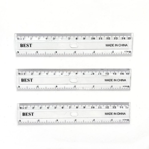 Regla de Plástico Transparente de 15 cm con Logotipo Promocional, Herramienta de Medición para Estudiantes, Publicitaria - Product Image 4
