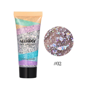 Coloré liquide paillettes Gel fard à paupières visage cheveux paillettes Performance Club scène maquillage paillettes - Product Image 2