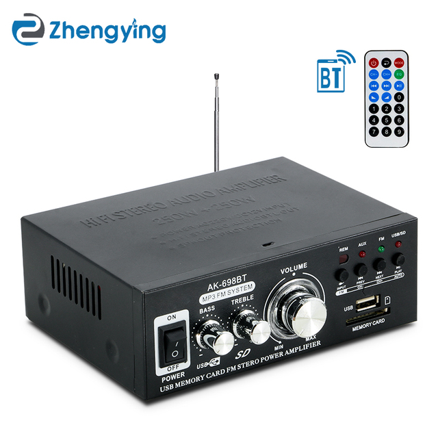 Foshang Zhengying AK-698BT BT 5.0 Wireless Hi-Fi Audio Power 12V Amplifier