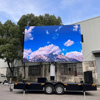 Écran vidéo mural publicitaire 3840 x 2240 mm, affichage mobile sur remorque LED pour véhicule, panneau d'affichage mobile