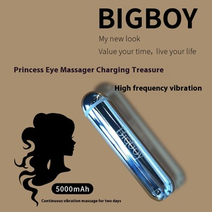 Mini vibrador portátil que carga el ojo del Tesoro y la cara masajeador de vibración impermeable banco de energía y Estación - Product Image 4