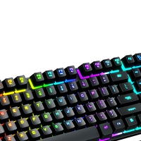 Clavier et souris de jeu TWOLF TF200, combo avec rétroéclairage LED arc-en-ciel, ergonomique, filaire, pour PC portable