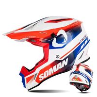 Casque de motocross intégral tout-terrain avec ensemble de lunettes, unisexe, en ABS, pour la conduite en montagne et les rallyes