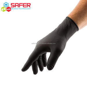 ถุงมือพีวีซีแบบใช้แล้วทิ้งถุงมือผงไวนิลสีดำสำหรับใช้ในครัว - Product Image 2